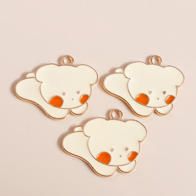 10 bucăți 16*17mm 5 culori Breloc cu amprenta labei de câine pentru realizarea de bijuterii Brelocuri de amprentă emailat Cercei DIY Pandantive Coliere Constatări