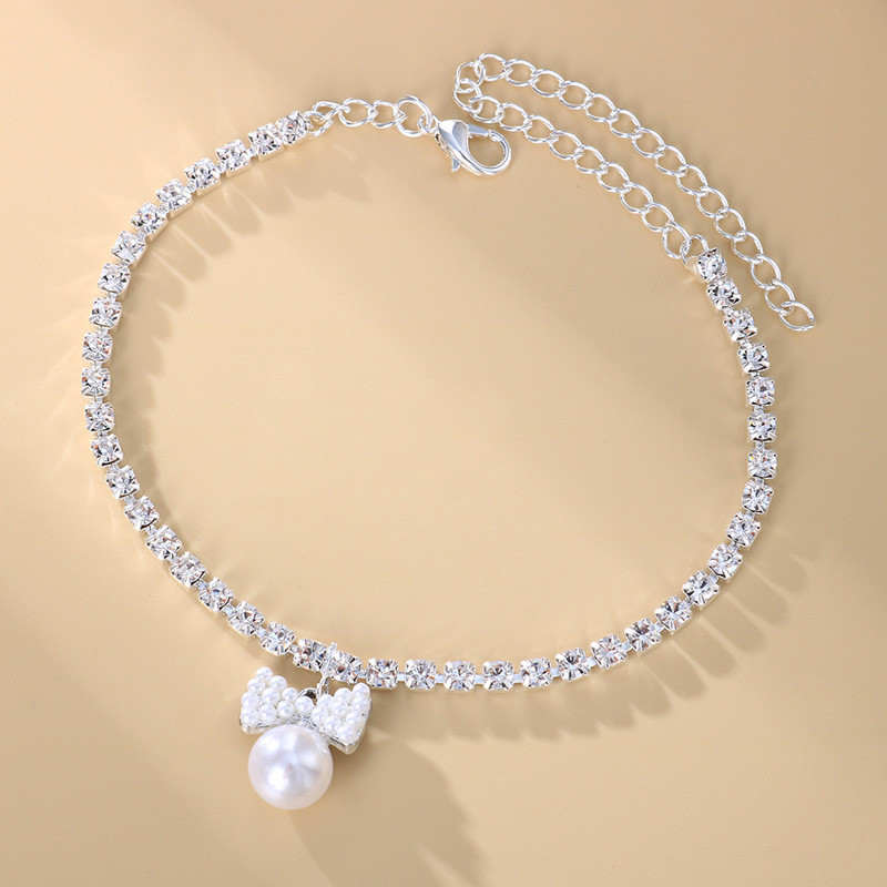 Stonefans Ins Fashion Bow margele pandantiv gleznă brățară pentru femei plajă desculț stras gleznă lanț en-gros bijuterii pentru picioare