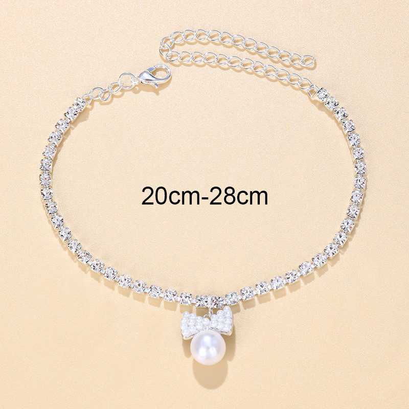 Stonefans Ins Fashion Bow margele pandantiv gleznă brățară pentru femei plajă desculț stras gleznă lanț en-gros bijuterii pentru picioare