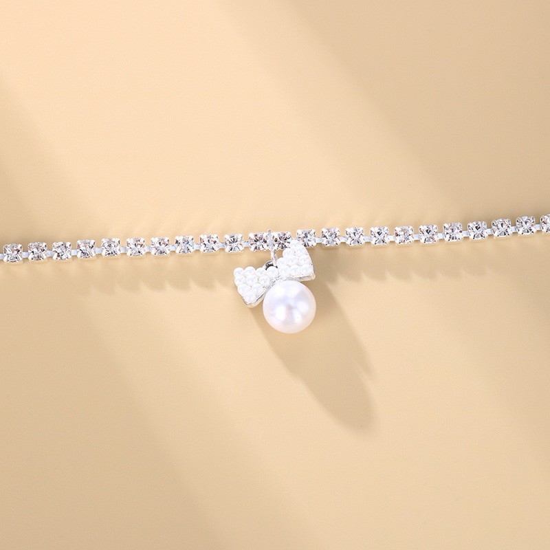 Stonefans Ins Fashion Bow margele pandantiv gleznă brățară pentru femei plajă desculț stras gleznă lanț en-gros bijuterii pentru picioare