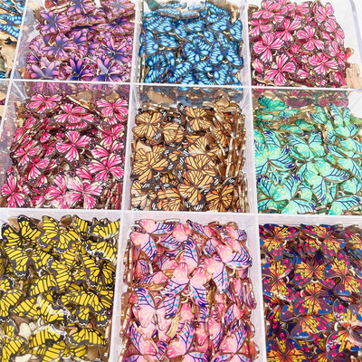 JQ 20 buc/lot 2022 Trend drăguț smalț fluture pandantiv auriu insecte aliaj farmec pentru cercei colier bijuterii consumabile