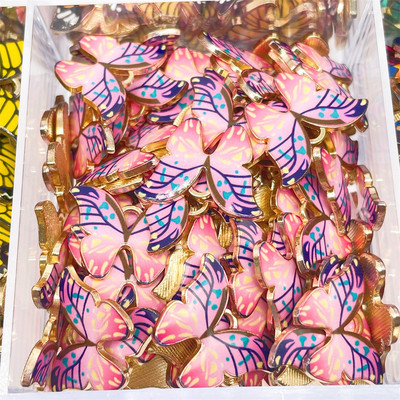 JQ 20 buc/lot 2022 Trend drăguț smalț fluture pandantiv auriu insecte aliaj farmec pentru cercei colier bijuterii consumabile