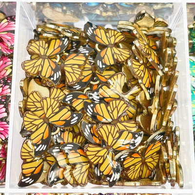 JQ 20 buc/lot 2022 Trend drăguț smalț fluture pandantiv auriu insecte aliaj farmec pentru cercei colier bijuterii consumabile