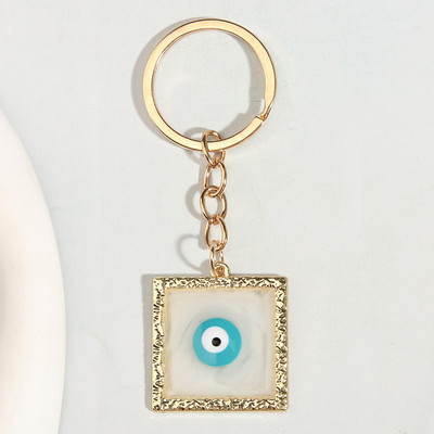 Breloc nou Breloc Ochi Breloc dreptunghiular Cadouri de suvenir pentru femei Bărbați Accesoriu geantă Chei de mașină Bijuterii simple punk
