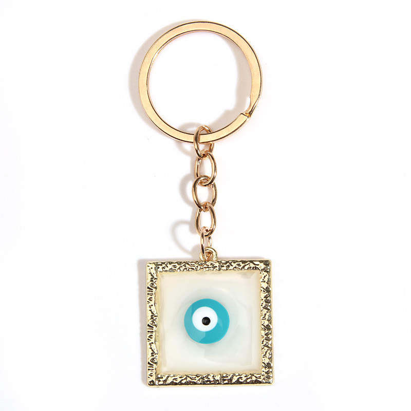 Breloc nou Breloc Ochi Breloc dreptunghiular Cadouri de suvenir pentru femei Bărbați Accesoriu geantă Chei de mașină Bijuterii simple punk