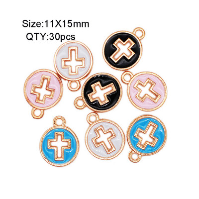 30 buc./lot, culoare bomboană, picături de ulei, brelocuri, bricolaj, brățară, colier, pandantiv pentru bijuterii lucrate manual