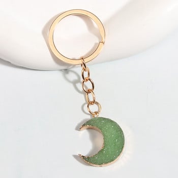 Χαριτωμένο Moon Keychain Ρητίνη μπρελόκ Crescent Μπρελόκ Δώρο για Γυναίκες Ανδρική τσάντα Αξεσουάρ Cay Keys DIY απλά κοσμήματα