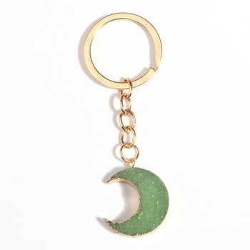 Χαριτωμένο Moon Keychain Ρητίνη μπρελόκ Crescent Μπρελόκ Δώρο για Γυναίκες Ανδρική τσάντα Αξεσουάρ Cay Keys DIY απλά κοσμήματα