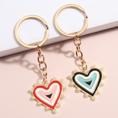 Breloc drăguț emailat Inimă Breloc Iubire Breloc Cadou de Ziua Îndrăgostiților Pentru iubitorii de cuplu Accesoriu poșetă DIY Bijuterii simple
