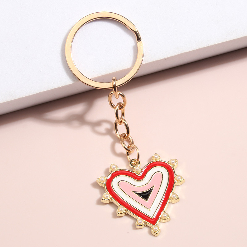 Breloc drăguț emailat Inimă Breloc Iubire Breloc Cadou de Ziua Îndrăgostiților Pentru iubitorii de cuplu Accesoriu poșetă DIY Bijuterii simple