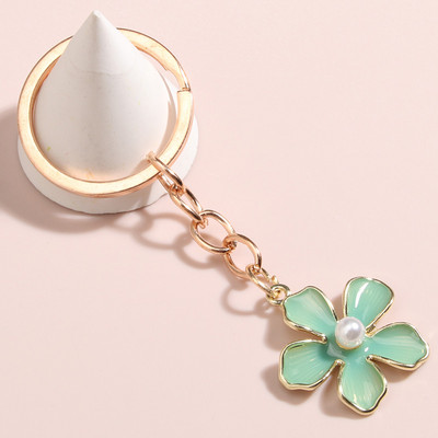 Breloc drăguț cu flori de perle Breloc emailat pentru femei, fete, accesoriu pentru geantă, bricolaj, lucrat manual, cadouri de bijuterii simple
