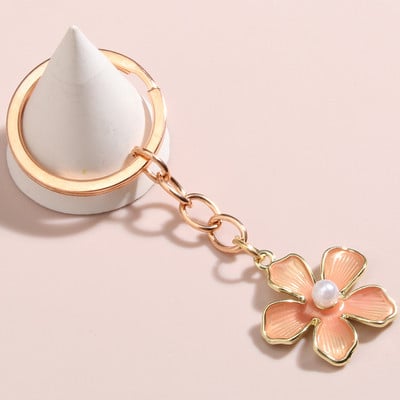 Breloc drăguț cu flori de perle Breloc emailat pentru femei, fete, accesoriu pentru geantă, bricolaj, lucrat manual, cadouri de bijuterii simple