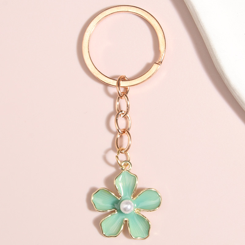 Breloc drăguț cu flori de perle Breloc emailat pentru femei, fete, accesoriu pentru geantă, bricolaj, lucrat manual, cadouri de bijuterii simple