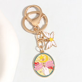 Breloc email cu desene animate Baghetă magică Aripi de stea Breloc cu lună Brelocuri Cadou suvenir pentru femei bărbați Chei de mașină DIY bijuterii lucrate manual