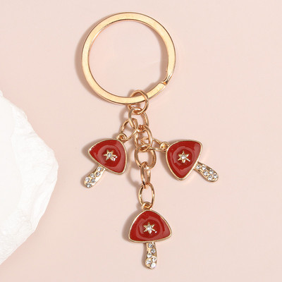 Breloc emailat ciupercă breloc de cristal Breloc de pădure Cadouri de suvenir pentru femei bărbați accesoriu geantă chei de mașină bijuterii DIY