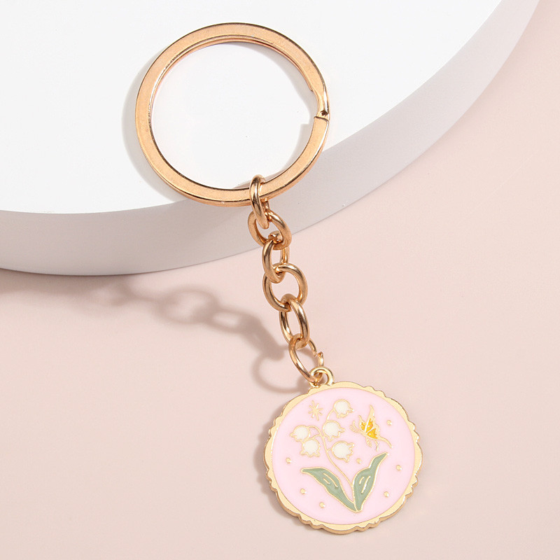 Χαριτωμένο μπρελόκ με σμάλτο λουλούδι μπρελόκ Πεταλούδα Μπρελόκ Nature Μπρελόκ για γυναίκες Ανδρικές τσάντες Αξεσουάρ Κλειδιά αυτοκινήτου Δώρα κοσμημάτων DIY