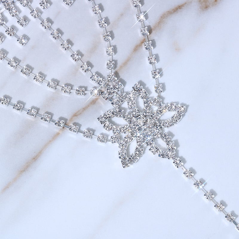 Stonefans Boho cu strasuri cu model de flori inel pentru degetele de la picioare Brățări de gleznă Bijuterii de plajă pentru femei Lanț de picior pentru sandale de gleznă Accesorii