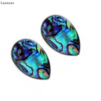 Leosoxs 2 Pcs 6-16mm New Fashion Water Drop Auricle Earplugs Body Piercing Jewelry Piercing Extender βύσματα και τούνελ