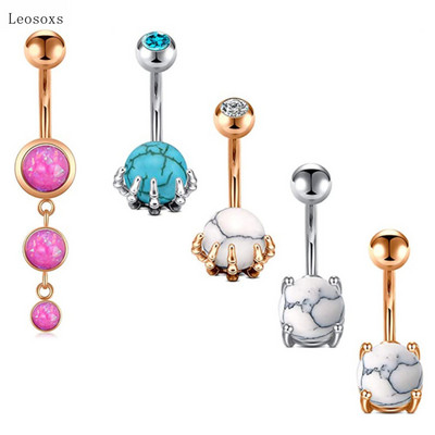 Leosoxs 1 buc. Bijuterii piercing pentru buric, cu zircon, costum personalizat cu minge de mână