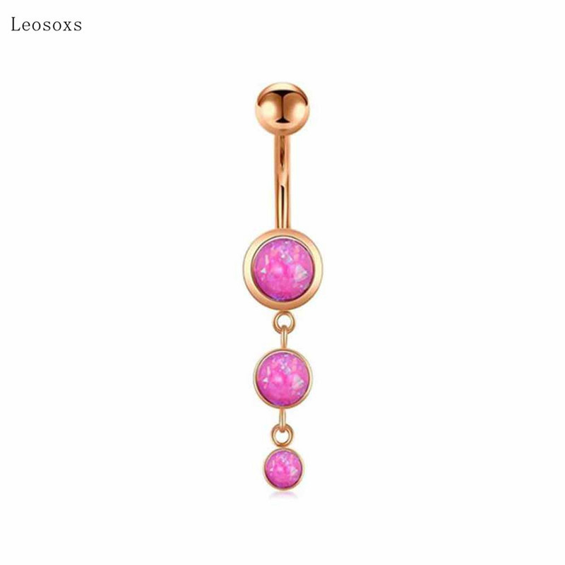 Leosoxs 1 buc. Bijuterii piercing pentru buric, cu zircon, costum personalizat cu minge de mână