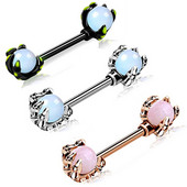 Leosoxs 1 pereche de accesorii de piercing Sexy Ghost Claw Opal Round Ball Milk Ring Vânzare rapidă prin Europa și Statele Unite ale Americii