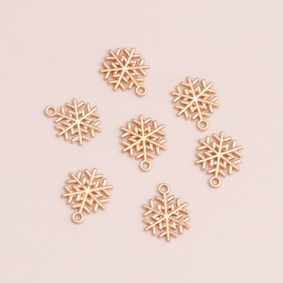 20 buc. Pandantive cu fulgi de nea mici, în două culori, pentru bricolaj, brelocuri, brățări, coliere, 20 x 20 mm, realizarea de bijuterii