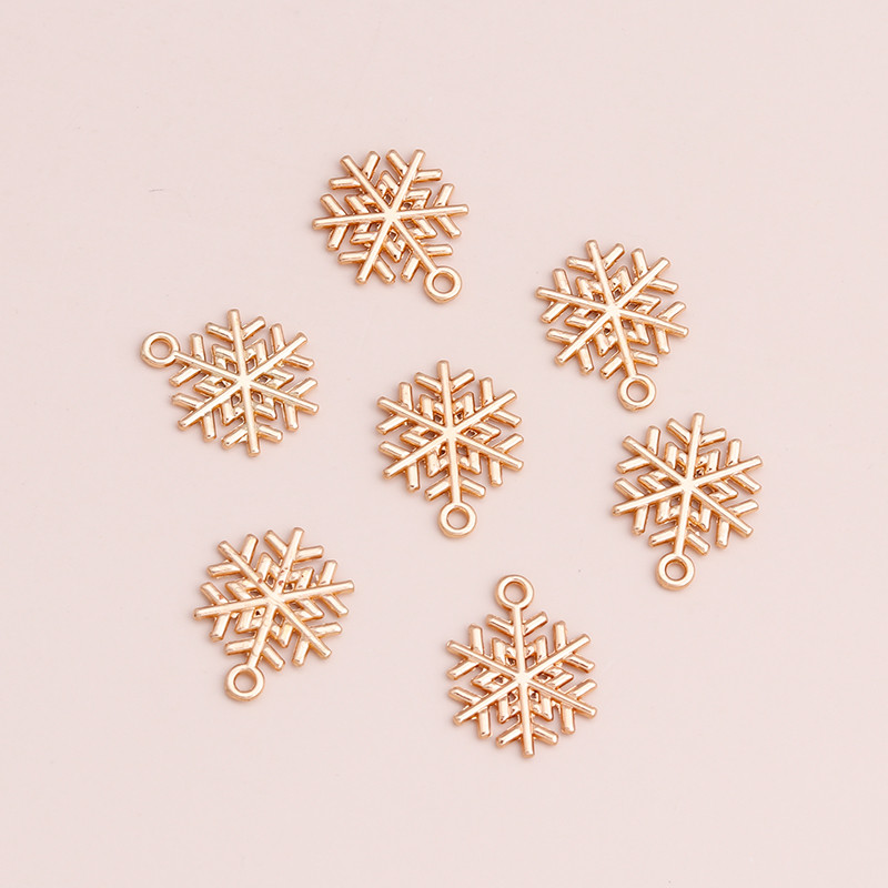 20 buc. Pandantive cu fulgi de nea mici, în două culori, pentru bricolaj, brelocuri, brățări, coliere, 20 x 20 mm, realizarea de bijuterii