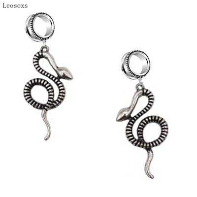 Leosoxs 2 buc Bijuterii piercing urechi serpentine cu personalitate europeană și americană Black Death Note