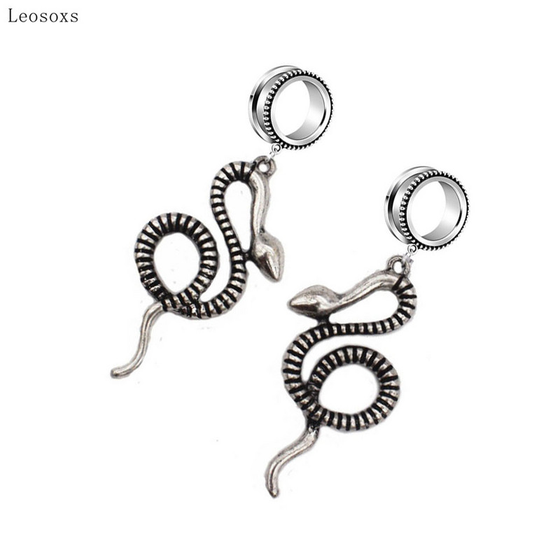 Leosoxs 2 buc Bijuterii piercing urechi serpentine cu personalitate europeană și americană Black Death Note