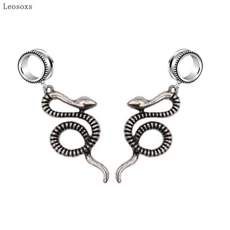 Leosoxs 2 buc Bijuterii piercing urechi serpentine cu personalitate europeană și americană Black Death Note