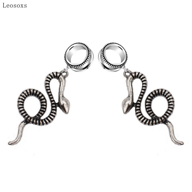 Leosoxs 2 buc Bijuterii piercing urechi serpentine cu personalitate europeană și americană Black Death Note