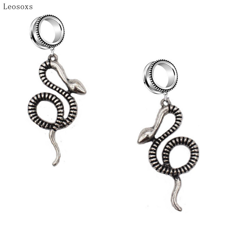 Leosoxs 2 buc Bijuterii piercing urechi serpentine cu personalitate europeană și americană Black Death Note
