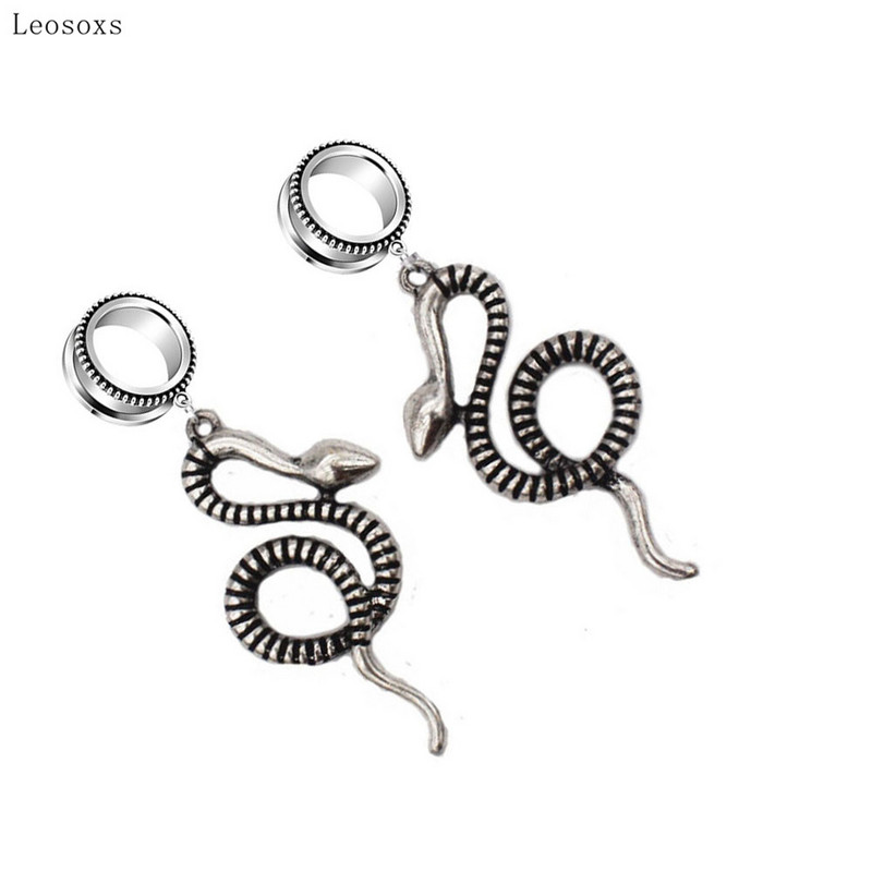 Leosoxs 2 buc Bijuterii piercing urechi serpentine cu personalitate europeană și americană Black Death Note