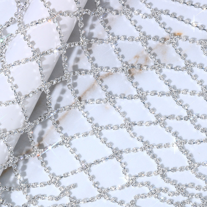 Stonefans Brățară de gleznă cu toc înalt cu stras complet pentru femei Brățară de gleznă cu plasă goală exagerată, ciucuri, bijuterii pentru picioare