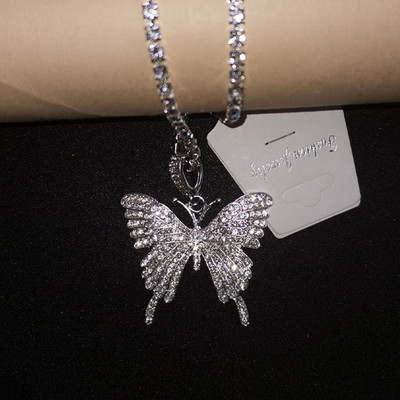 Stonefans Fashion Strass Big Butterfly gleznă pentru femei Vară Plajă simplu dublu strat tenis lanț glezna bijuterii petrecere