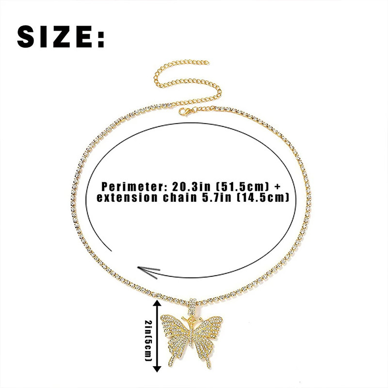 Stonefans Fashion Strass Big Butterfly gleznă pentru femei Vară Plajă simplu dublu strat tenis lanț glezna bijuterii petrecere