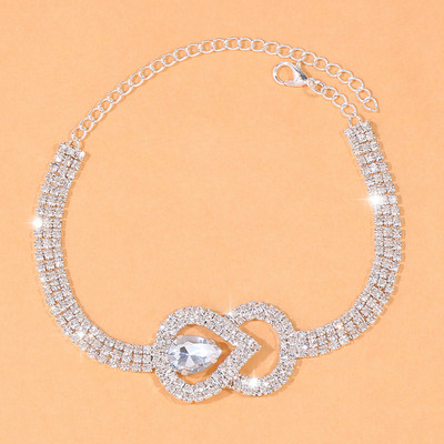 Stonefans, lanț de strass bohomian, picătură de apă, gleznă de cristal pentru femei, gleznă rotundă, brățară pentru picior, accesorii de bijuterii