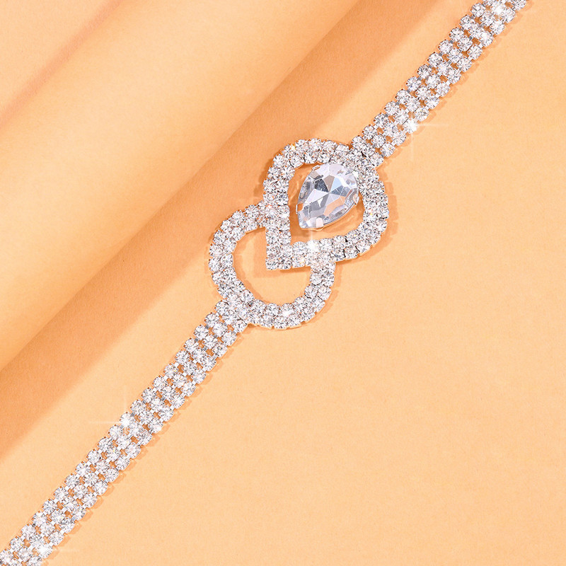 Stonefans, lanț de strass bohomian, picătură de apă, gleznă de cristal pentru femei, gleznă rotundă, brățară pentru picior, accesorii de bijuterii