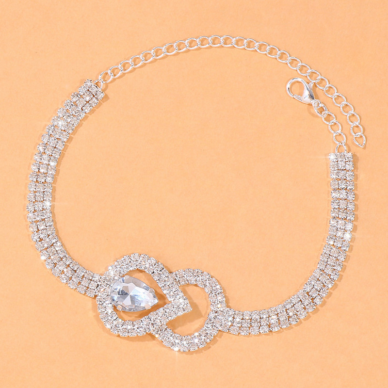 Stonefans, lanț de strass bohomian, picătură de apă, gleznă de cristal pentru femei, gleznă rotundă, brățară pentru picior, accesorii de bijuterii