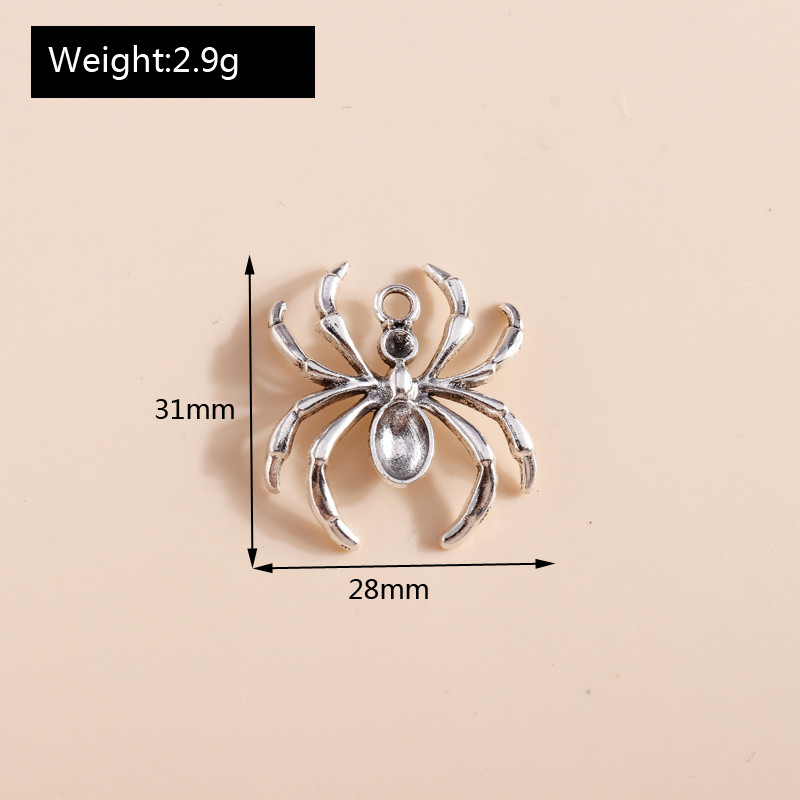 10 bucăți 28*31 mm de culoare argintie antică insecte păianjen farmece potrivite coliere pandantive cercei fabricare bricolaj accesorii de bijuterii lucrate manual