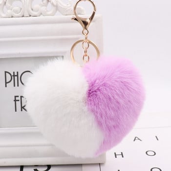 Heart Pompom Μπρελόκ Πολύχρωμο Pom-pom Μπρελόκ Γυναικεία Τσάντα Μπρελόκ Χειροποίητα Αξεσουάρ Μπρελόκ Κρεμαστό Διακόσμηση