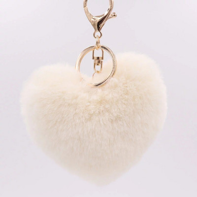 Breloc cu pompoane cu inimă Breloc multicolor cu pompon pom-pom Breloc pom-pom pentru doamnă Breloc pentru doamne Accesorii lucrate manual Breloc cu pandantiv Decorare