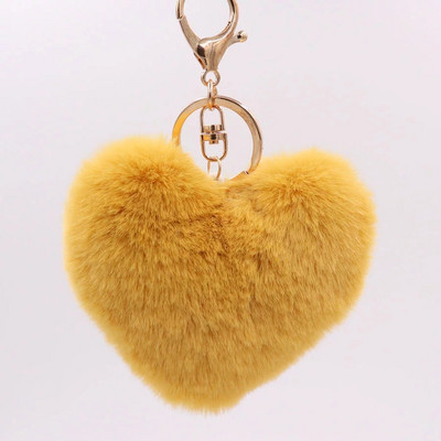 Breloc cu pompoane cu inimă Breloc multicolor cu pompon pom-pom Breloc pom-pom pentru doamnă Breloc pentru doamne Accesorii lucrate manual Breloc cu pandantiv Decorare