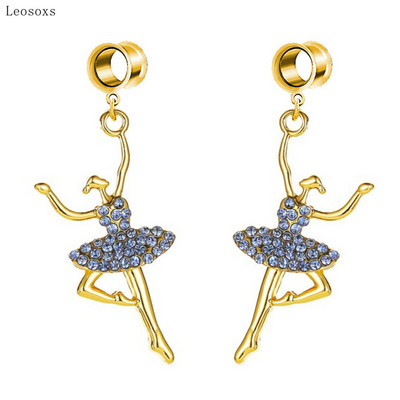 Leosoxs 2 bucăți, temperament la modă, stil fierbinte, dansatoare de balet, cu expansiune ureche, bijuterii piercing rafinate pentru corp