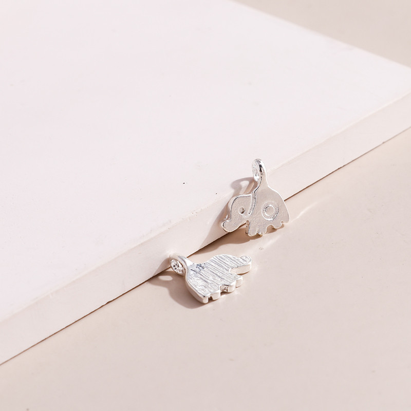 40 de bucăți de culoare auriu argintiu metal din aliaj de zinc pandantiv animal drăguț mic elefant farmece pentru bijuterii bricolaj realizarea de cercei brățări