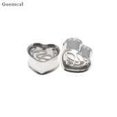 Leosoxs 1 pereche la modă din oțel inoxidabil inimă șarpe ureche piercing tuneluri expansoare bijuterii pentru corp instrumente pentru urechi targi 8-25 mm