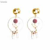 Leosoxs 2 bucăți fierbinte produs nou de desene tridimensionale bile de blană cerb pandantiv bijuterii piercing ureche