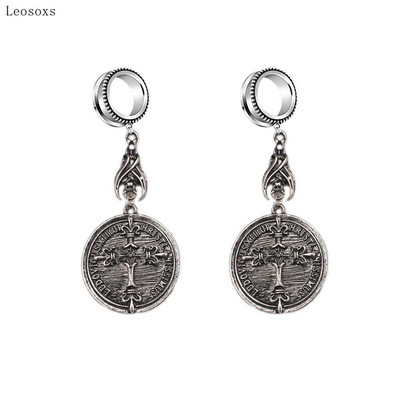 Leosoxs 2 bucăți bijuterii piercing pe corp în cruce cu susul în jos cu textura retro întunecată europeană și americană