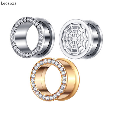 Leosoxs Nerezová oceľ Európska a americká sada na rozšírenie uší, piercing do uší, 3 páry, sada, horúci výpredaj