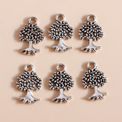 60 bucăți 14*8mm metal cachete model flori frunze brelocuri pandantiv de colier brățară bijuterii diy lucrate manual pentru femei bărbați